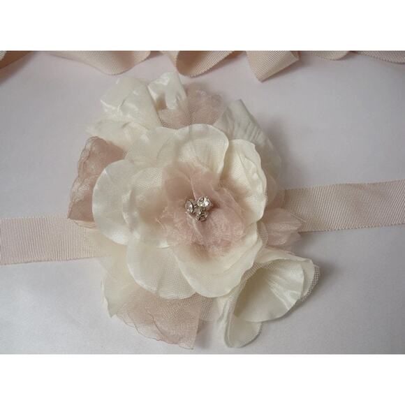 Blush bridal belt,blush belt, bridal  wedding  blush floral belt sash main image 5